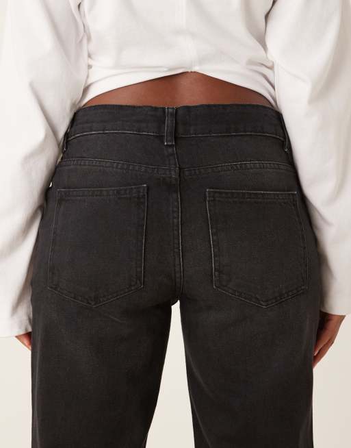 ASOS DESIGN – Czarne dzwony jeansowe o luźnym kroju, 4 z 5