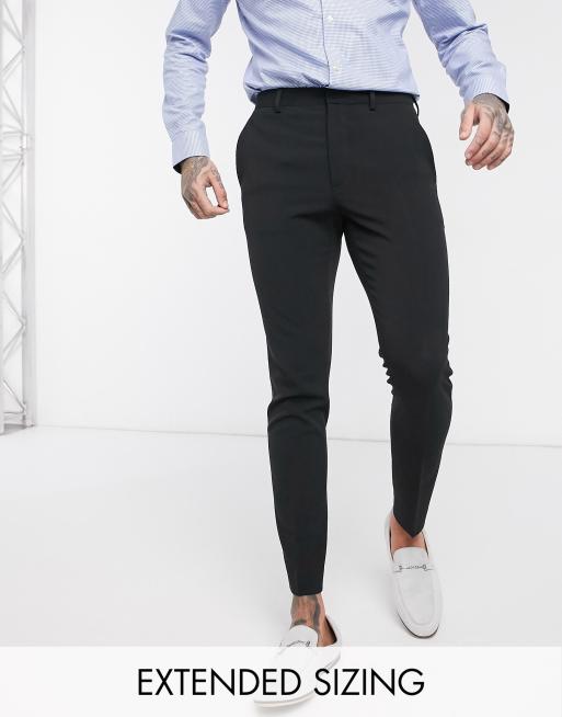 ASOS DESIGN – Czarne eleganckie spodnie o bardzo obcisłym kroju