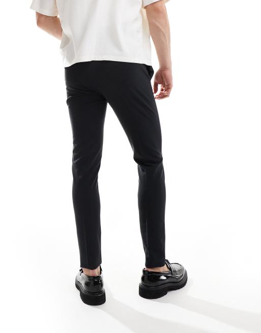ASOS DESIGN – Czarne eleganckie spodnie o bardzo obcisłym kroju, 3 z 5