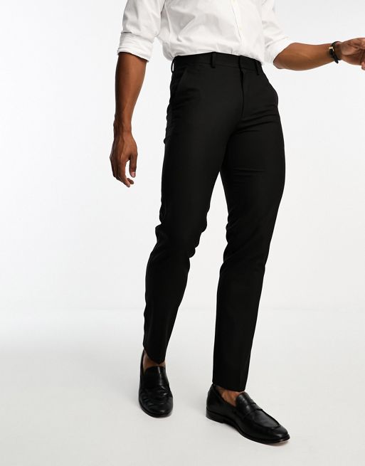 FhyzicsShops DESIGN – Czarne eleganckie spodnie o dopasowanym kroju