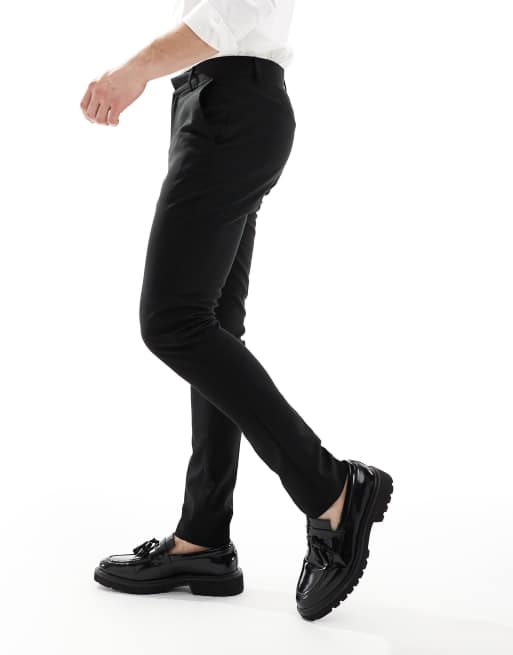 ASOS DESIGN – Czarne eleganckie spodnie o obcisłym kroju, 4 z 5