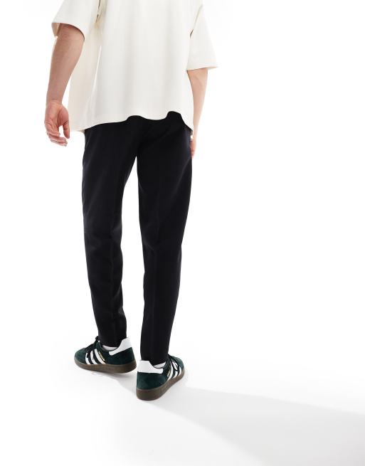 ASOS DESIGN – Czarne eleganckie spodnie o zwężanym kroju oversize, 3 z 5