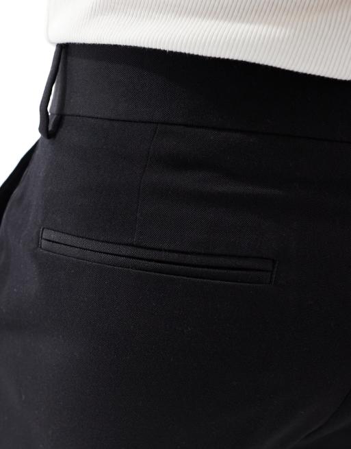 ASOS DESIGN – Czarne eleganckie spodnie o zwężanym kroju oversize, 5 z 5