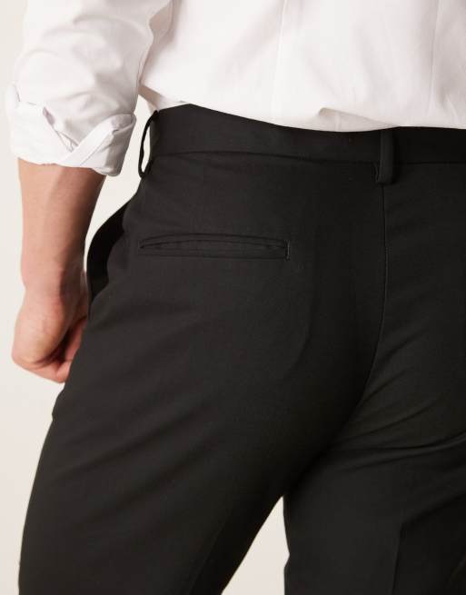 ASOS DESIGN – Czarne eleganckie spodnie o zwężanym kroju, 5 z 5