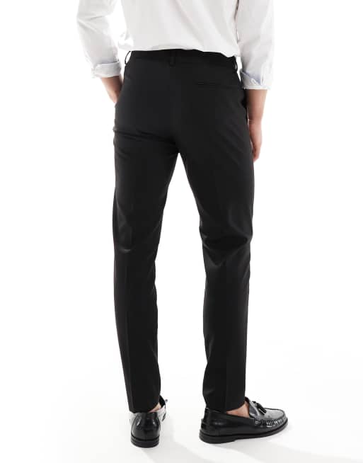 ASOS DESIGN – Czarne eleganckie spodnie o zwężanym kroju, 2 z 5