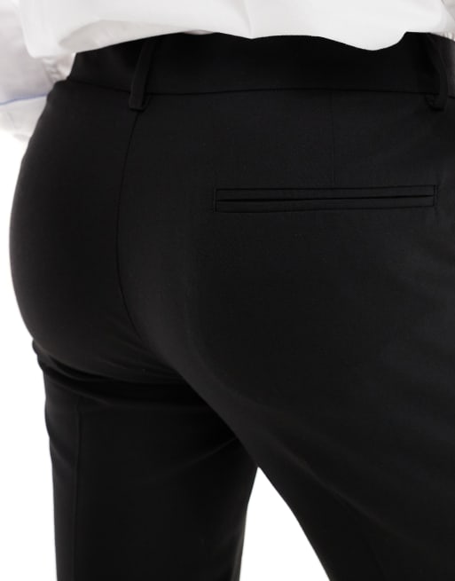 ASOS DESIGN – Czarne eleganckie spodnie o zwężanym kroju, 4 z 5