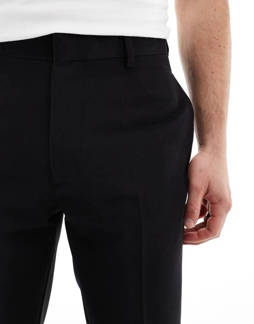 ASOS DESIGN – Czarne eleganckie spodnie z rozszerzanymi nogawkami, 2 z 5