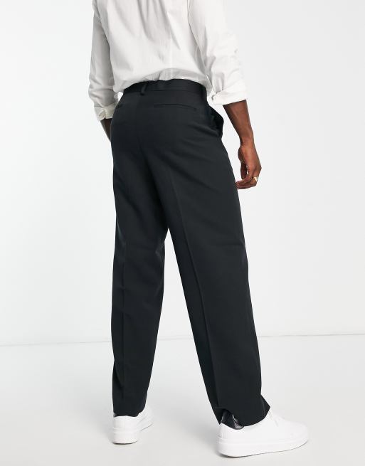 ASOS DESIGN – Czarne eleganckie spodnie z szerokimi nogawkami, 2 z 4