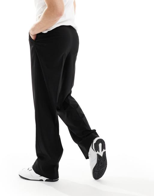 ASOS DESIGN – Czarne eleganckie spodnie z szerokimi nogawkami, 2 z 5