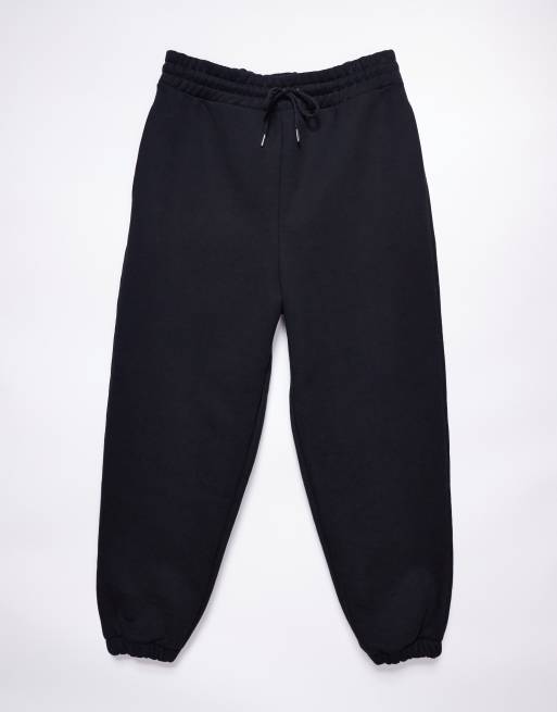 ASOS DESIGN – Czarne grube joggersy premium z prostymi nogawkami 650 g/m², 6 z 6