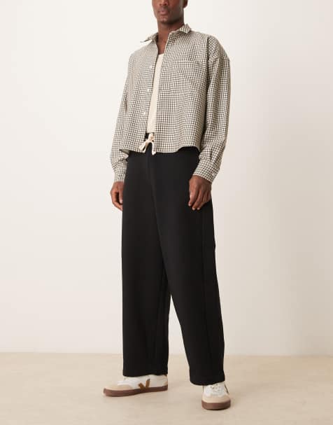 ASOS DESIGN – Czarne grube joggersy z balonowymi nogawkami, część zestawu - view 1