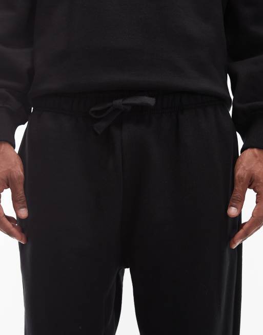 ASOS DESIGN – Czarne grube joggersy zwężane premium 400 g/m² , 5 z 5