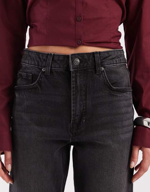 ASOS DESIGN – Czarne jeansy cygaretki z wysokim stanem , 4 z 5