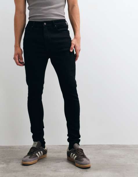 ASOS DESIGN spray on jeans with power stretch in black 