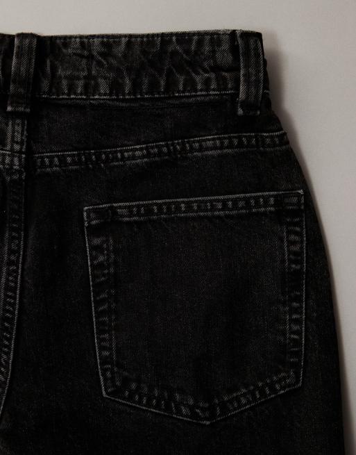 ASOS DESIGN – Czarne jeansy o fasonie dad z szerokimi nogawkami, 7 z 7