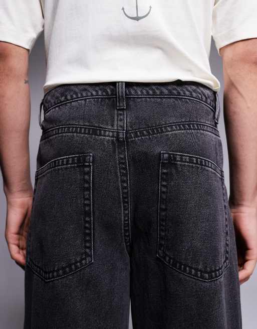 ASOS DESIGN – Czarne jeansy super baggy z efektem sprania, 4 z 5