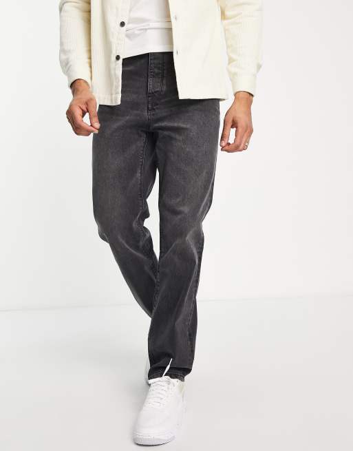 ASOS Design –Czarne jeansy typu dad w stylu vintage, z efektem sprania, 3 z 4