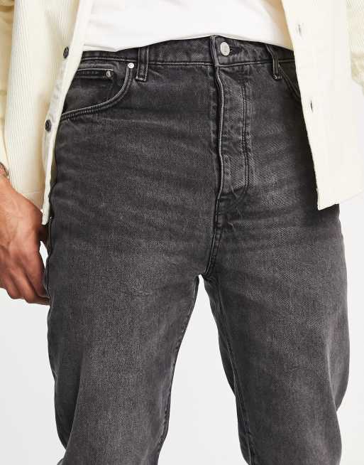ASOS Design –Czarne jeansy typu dad w stylu vintage, z efektem sprania, 4 z 4