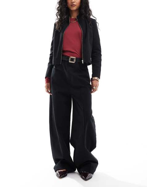 ASOS DESIGN – Czarne jeansy z baryłkowymi nogawkami i ozdobnymi szwami - view 1