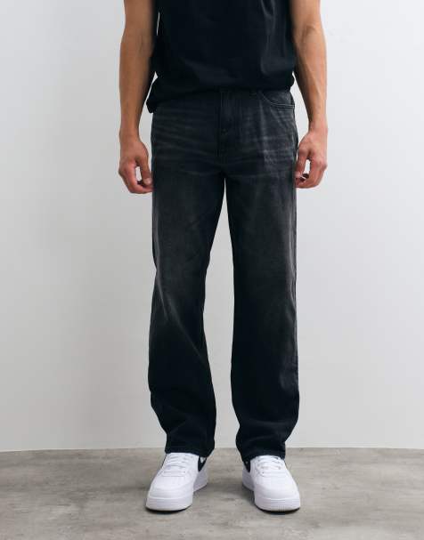 ASOS DESIGN straight jeans in washed black