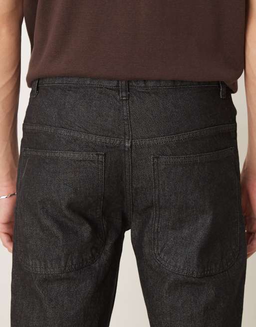 ASOS DESIGN – Czarne jeansy z rozszerzanymi nogawkami z efektem sprania, 4 z 5