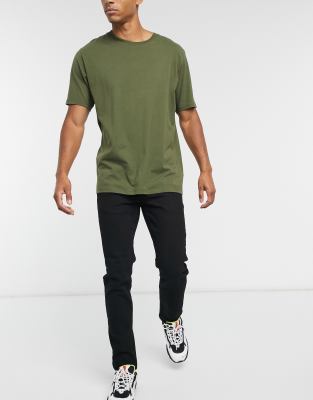 ASOS DESIGN – Czarne jeansy ze stretchem o obcisłym kroju