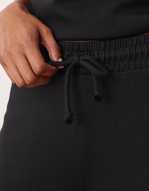 ASOS DESIGN – Czarne joggersy dzwony ze szwami interlock, część zestawu, 4 z 5