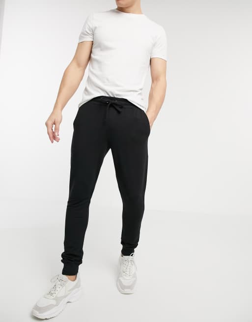 ASOS DESIGN – Czarne joggersy o bardzo obcisłym kroju