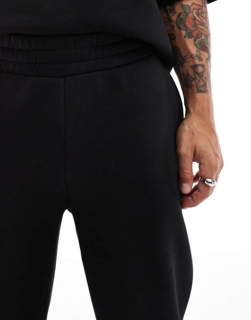 ASOS DESIGN – Czarne joggersy z prostymi nogawkami, część zestawu, 4 z 5