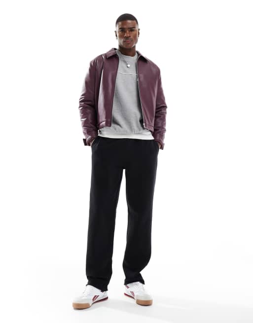 ASOS DESIGN – Czarne joggersy z prostymi nogawkami z surowym brzegiem, część zestawu