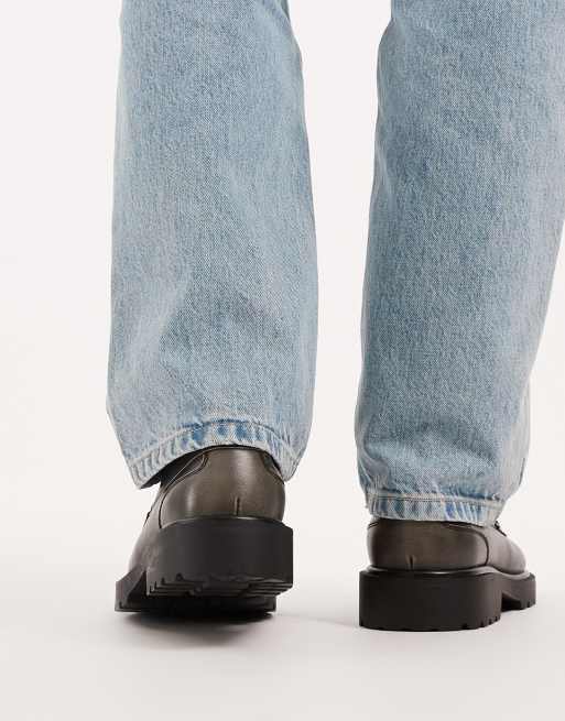 ASOS DESIGN – Czarne loafersy na bieżnikowanej podeszwie, 2 z 4