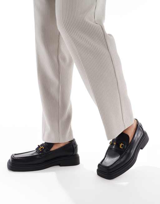ASOS DESIGN – Czarne loafersy z kwadratowymi noskami, 5 z 5