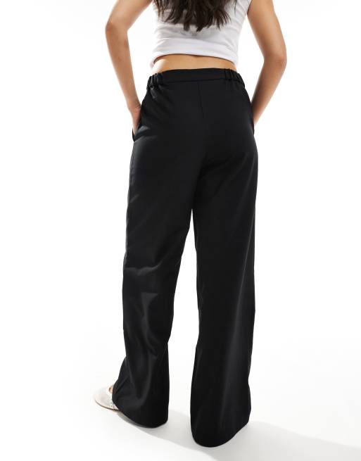 ASOS DESIGN – Czarne luźne eleganckie spodnie z prostymi nogawkami, 3 z 5