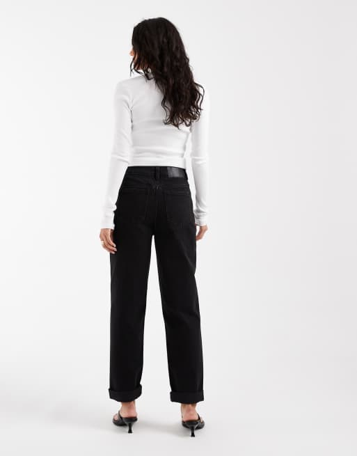 ASOS DESIGN – Czarne luźne mom jeans z podwyższonym stanem, 2 z 5