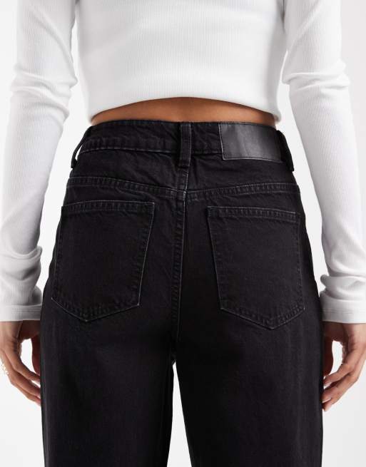 ASOS DESIGN – Czarne luźne mom jeans z podwyższonym stanem, 4 z 5