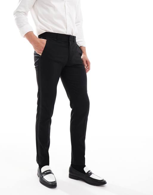 ASOS DESIGN – Czarne obcisłe spodnie smokingowe, 4 z 5
