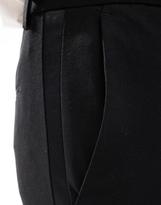 ASOS DESIGN – Czarne obcisłe spodnie smokingowe, 5 z 5