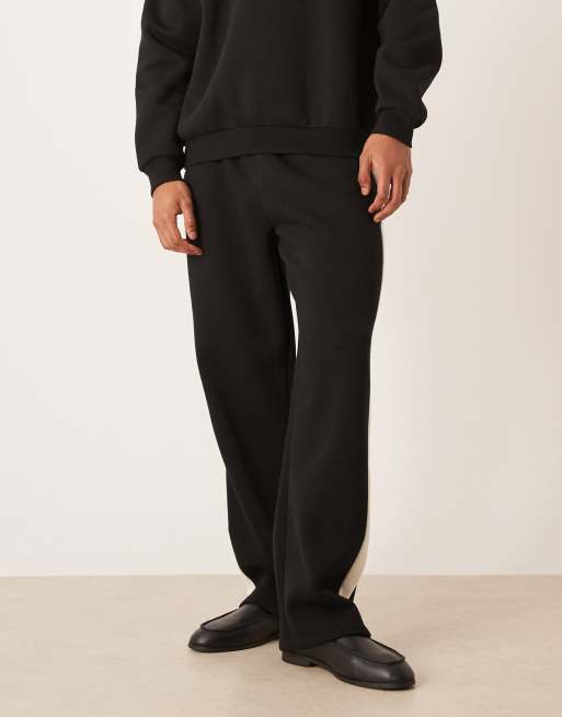ASOS DESIGN – Czarne panelowe joggersy z szerokimi nogawkami, część zestawu, 2 z 5