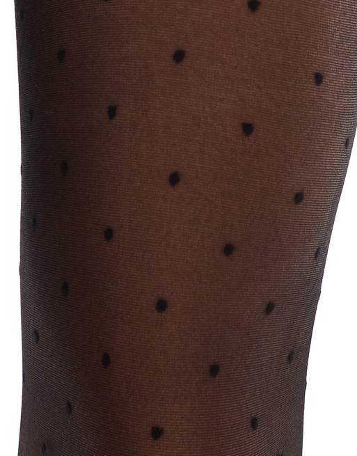 ASOS DESIGN – Czarne rajstopy w drobne groszki , 3 z 4