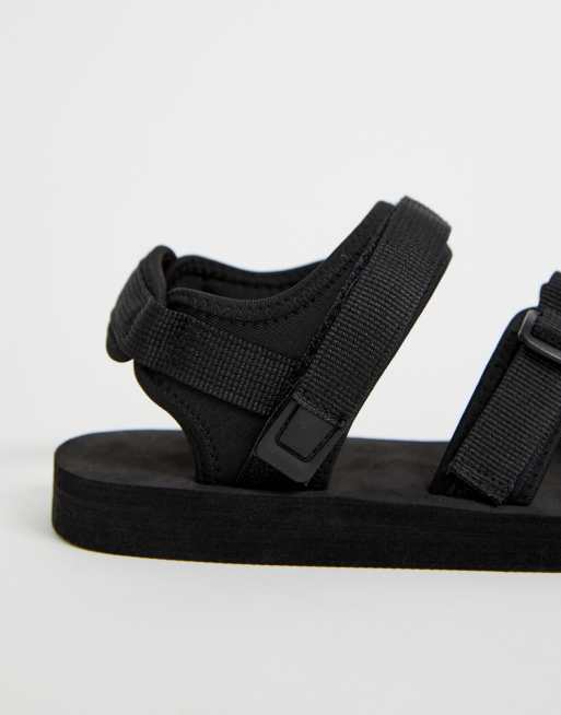 ASOS DESIGN – Czarne sandały z paskami z taśmy, 3 z 4
