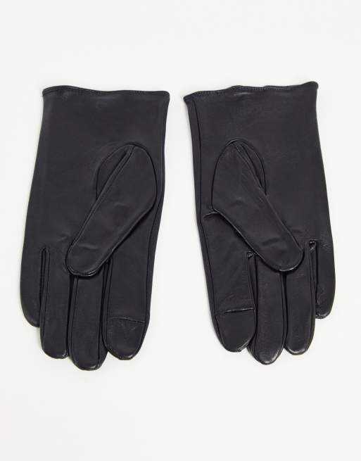 ASOS DESIGN – Czarne skórzane rękawiczki samochodowe, 2 z 4