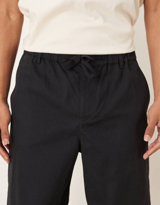 ASOS DESIGN – Czarne spodnie baggy z wiązaniem, 5 z 5