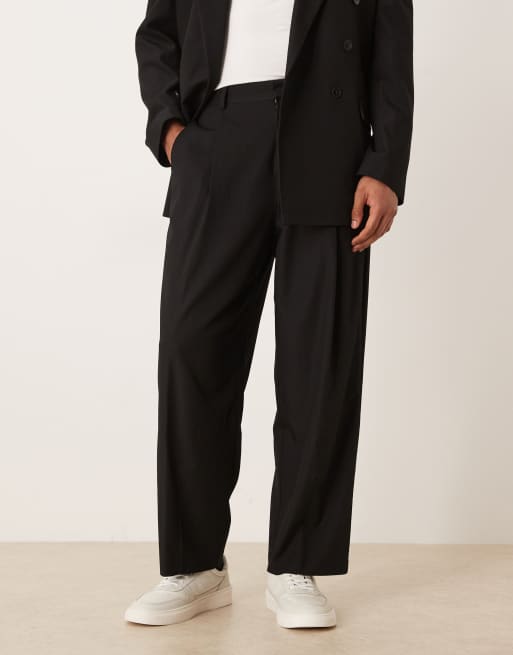ASOS DESIGN – Czarne spodnie garniturowe o balonowym kroju, 2 z 5