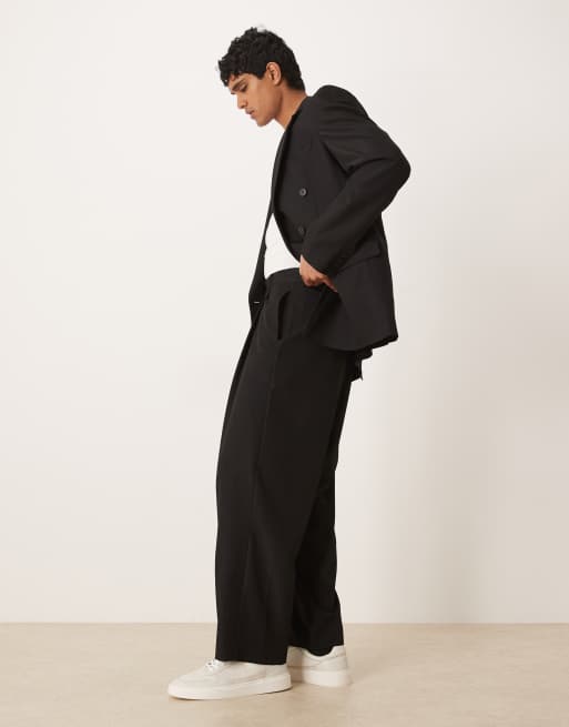 ASOS DESIGN – Czarne spodnie garniturowe o balonowym kroju, 5 z 5
