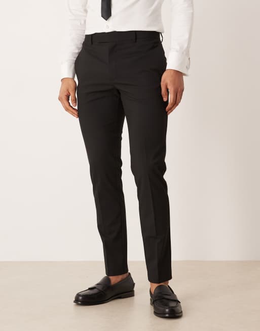 ASOS DESIGN – Czarne spodnie garniturowe o dopasowanym kroju, 2 z 5