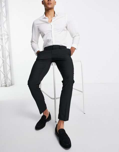ASOS DESIGN – Czarne spodnie garniturowe o dopasowanym kroju - view 1