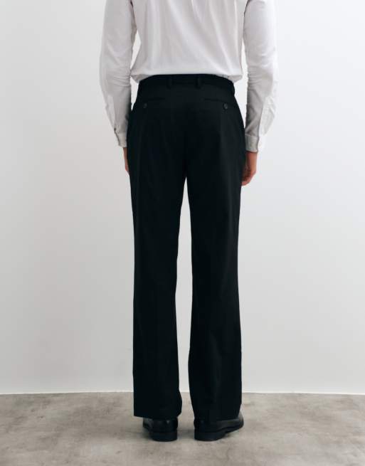 ASOS DESIGN – Czarne spodnie garniturowe o prostym kroju, 5 z 5