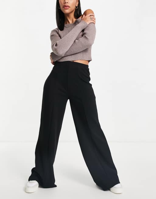 ASOS DESIGN – Czarne spodnie typu dad z podwyższonym stanem w swobodnym stylu