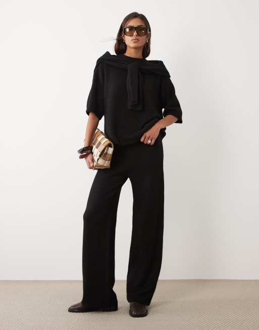 ASOS DESIGN – Czarny zestaw z dzianiny, 2 z 4