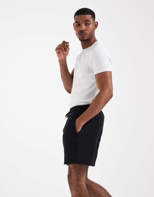 ASOS DESIGN – Czarne średniej długości szorty z dżerseju basic o kroju oversize, 3 z 5